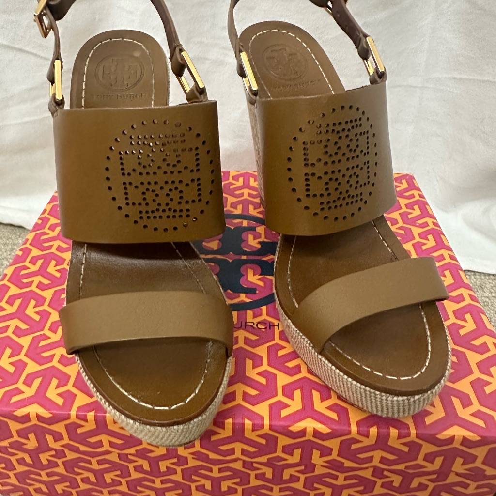 Tory Burch -Kimberly Vintage Calf Wedge Sandal